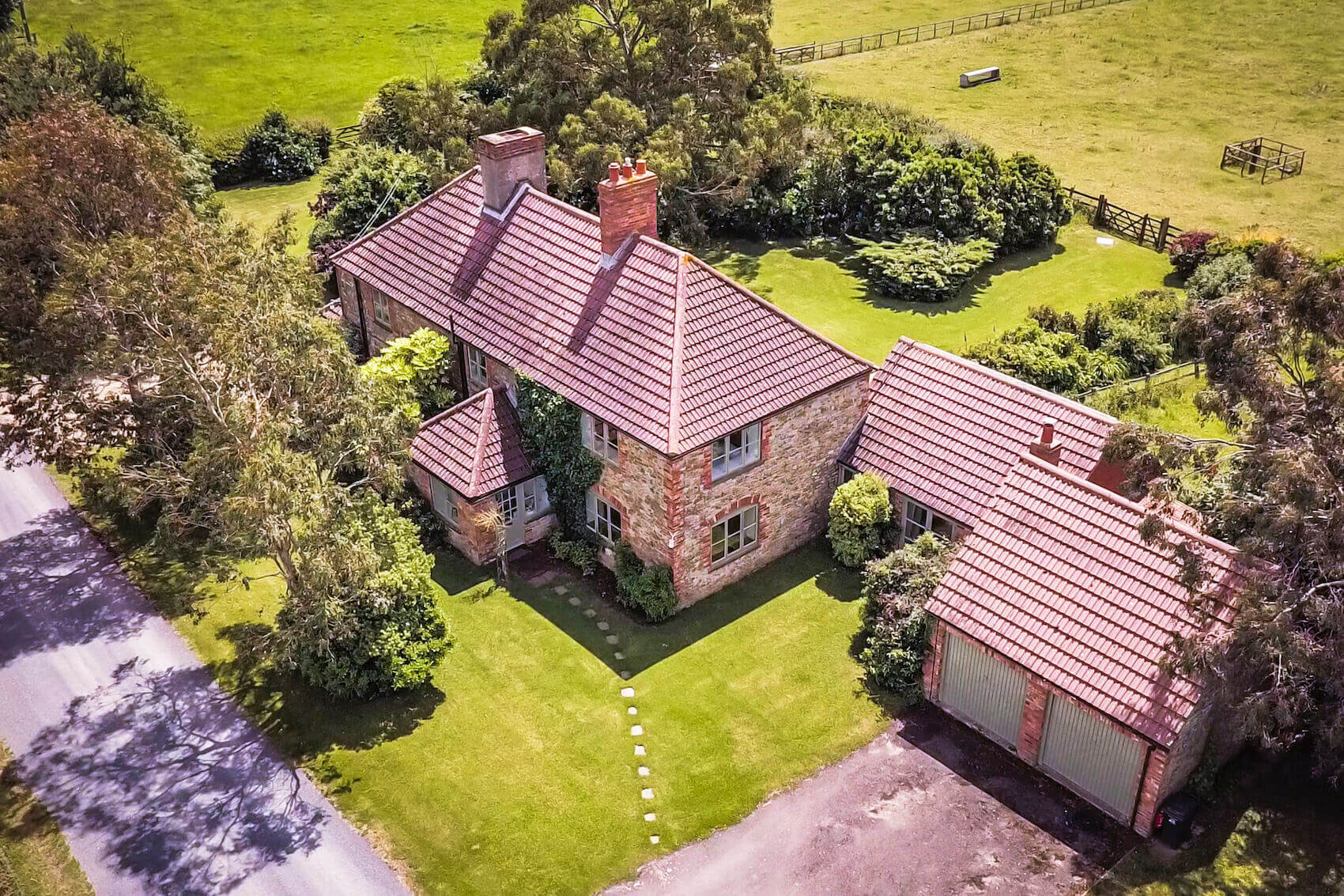 Aerial Image of Pennard Hill Farm Cottages
